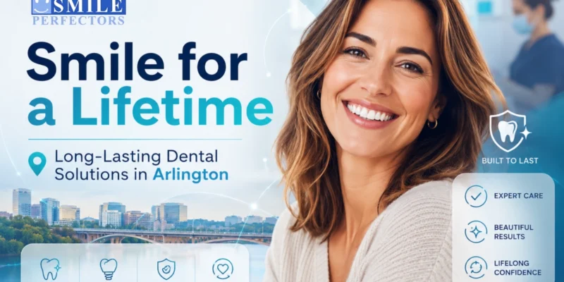 Woman with warm birght smile featuring a smile for lifetime amd long-lasting dental solutions