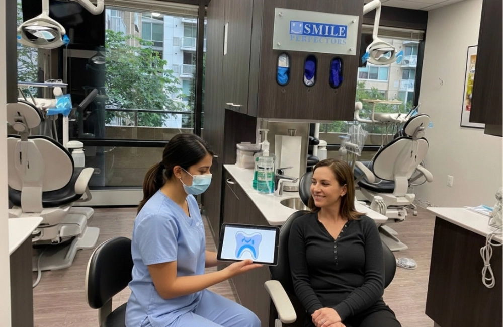 Smile Perfectors patient dental consultation scene