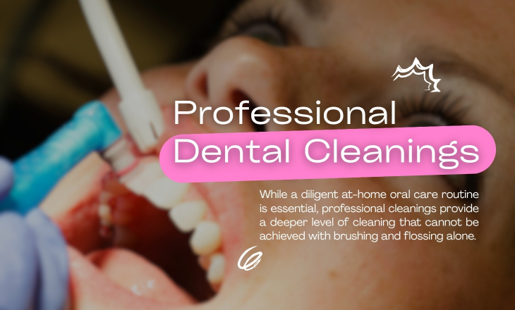 Professional Dental Cleaning Woman is Receiving Professional Dental Cleaning at Clinic