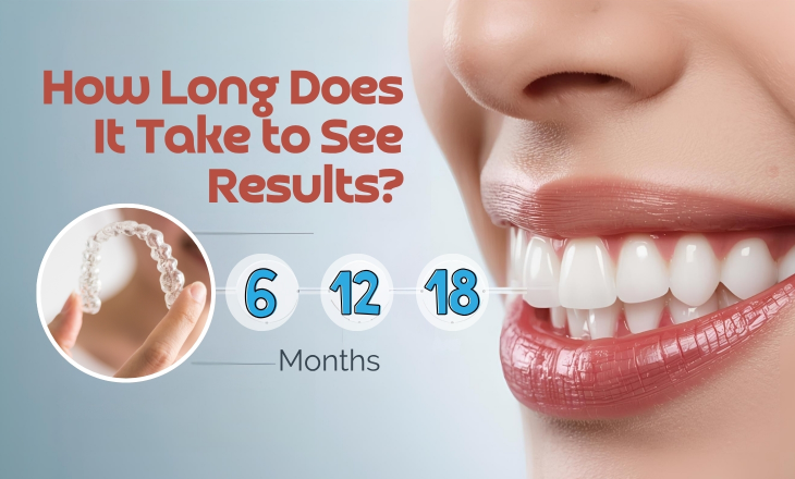 Invisalign Results Timeline Showing 6 to 18 Months