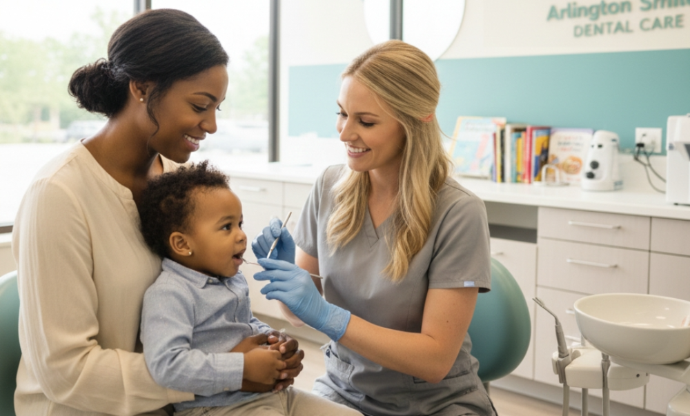 friendly pediatric dental checkup session