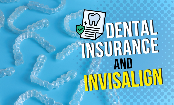 Invisalign Aligners on Blue Background