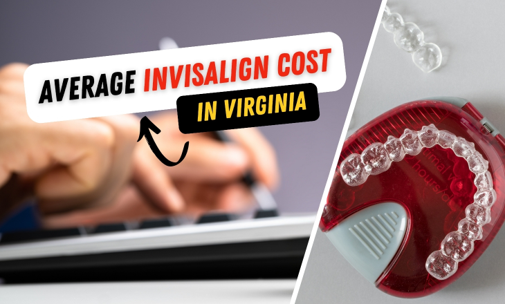 Man Using Calculator and Invisalign in Red Case