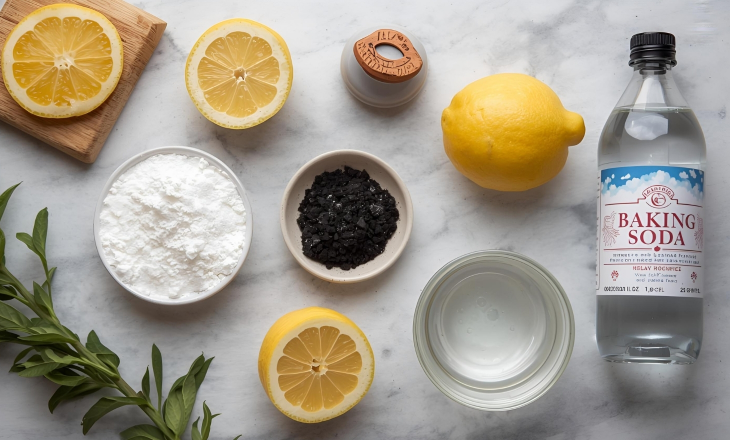 Some Lemon Slices and Buttle of Baking Soda