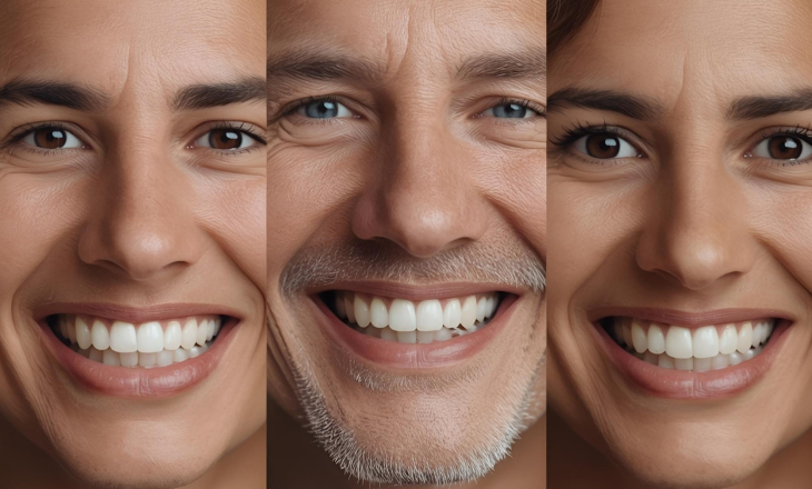 Close-up of Three Faces