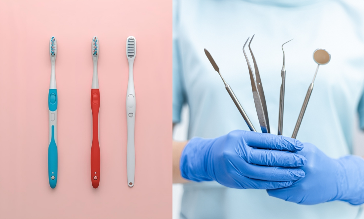 Preventive Care Dentist Holding Some Dental Instrument Close up