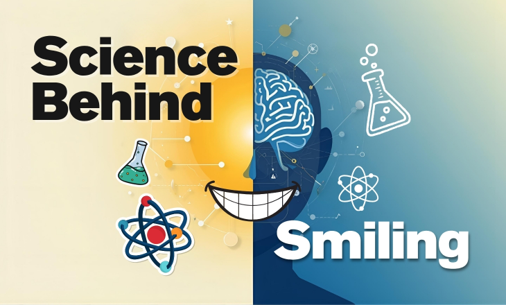 Science and Smiling Blending Human Emotion and Science Icons
