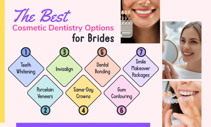 Three Images of Invisalign, Veneers and Woman