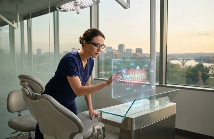 Futuristic conceptual dental clinic