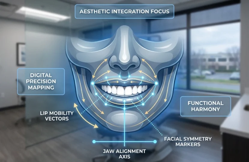 3D illustration of facial harmony