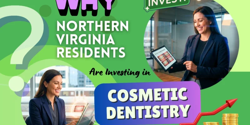 A sophisticated Northern Virginia professional viewing a digital aesthetic dental plan.